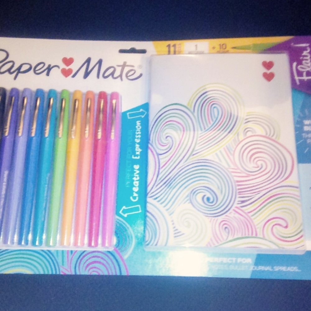 Flair Pens and Journal Set